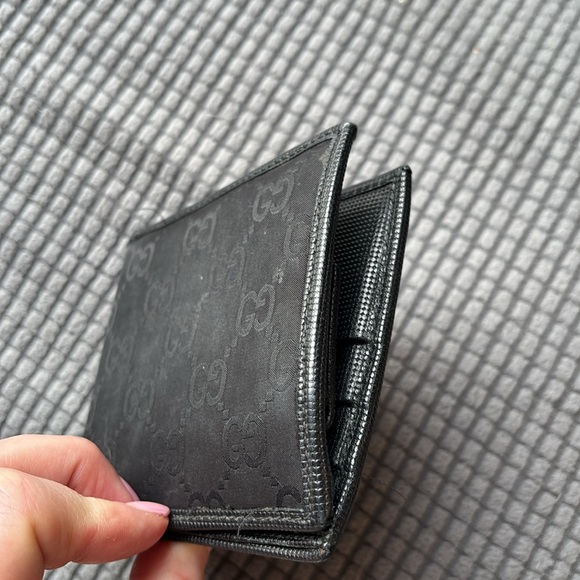 Vintage Gucci authentic Guccissima GG logo nylon leather bifold wallet - Picture 12 of 13